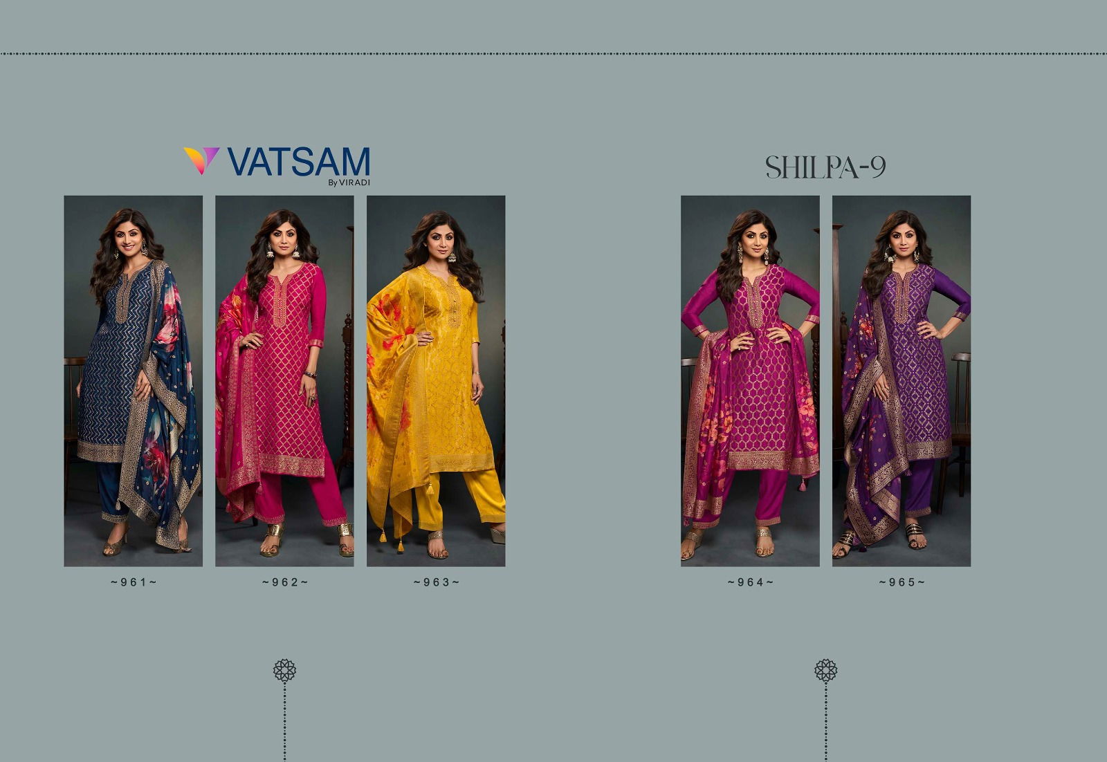 Shilpa 9 By Vatsam Viscose Dola Embroidery Readymade Suits Wholesalers In Delhi